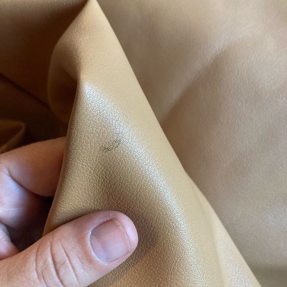 Curved Knot Handle Tan Faux Leather Shoulder Bag Purse by A New Day - Picture 9 of 11